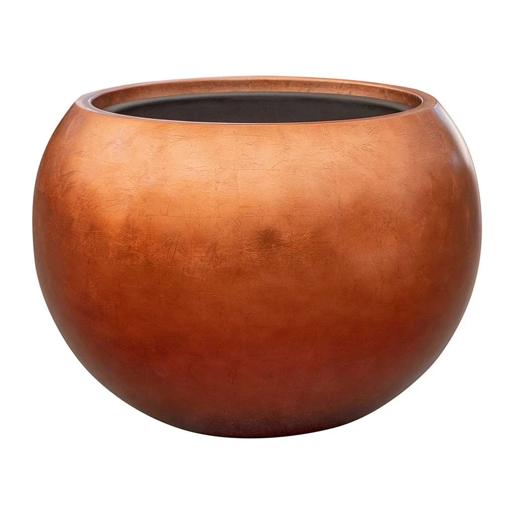 Metallic Globe Plant Pot - Matt Copper 1 Metallic Globe Plant Pot - Matt Copper