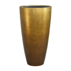 Metallic Partner Planter - Matt Honey -Hortology Shop Metallic Partner Planter Matt Honey 49x90cm