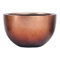 Metallic Plant Bowl - Matt Copper