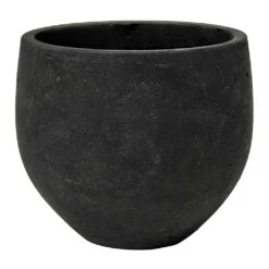 Mini Orb Kevan Plant Pot - Black Washed -Hortology Shop Mini Orb Kevan Plant Pot Black Washed Small