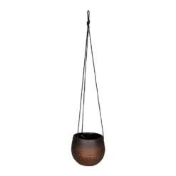 Mya Hanging Planter - Shiny Mocha -Hortology Shop Mya Hanging Planter Shiny Mocha