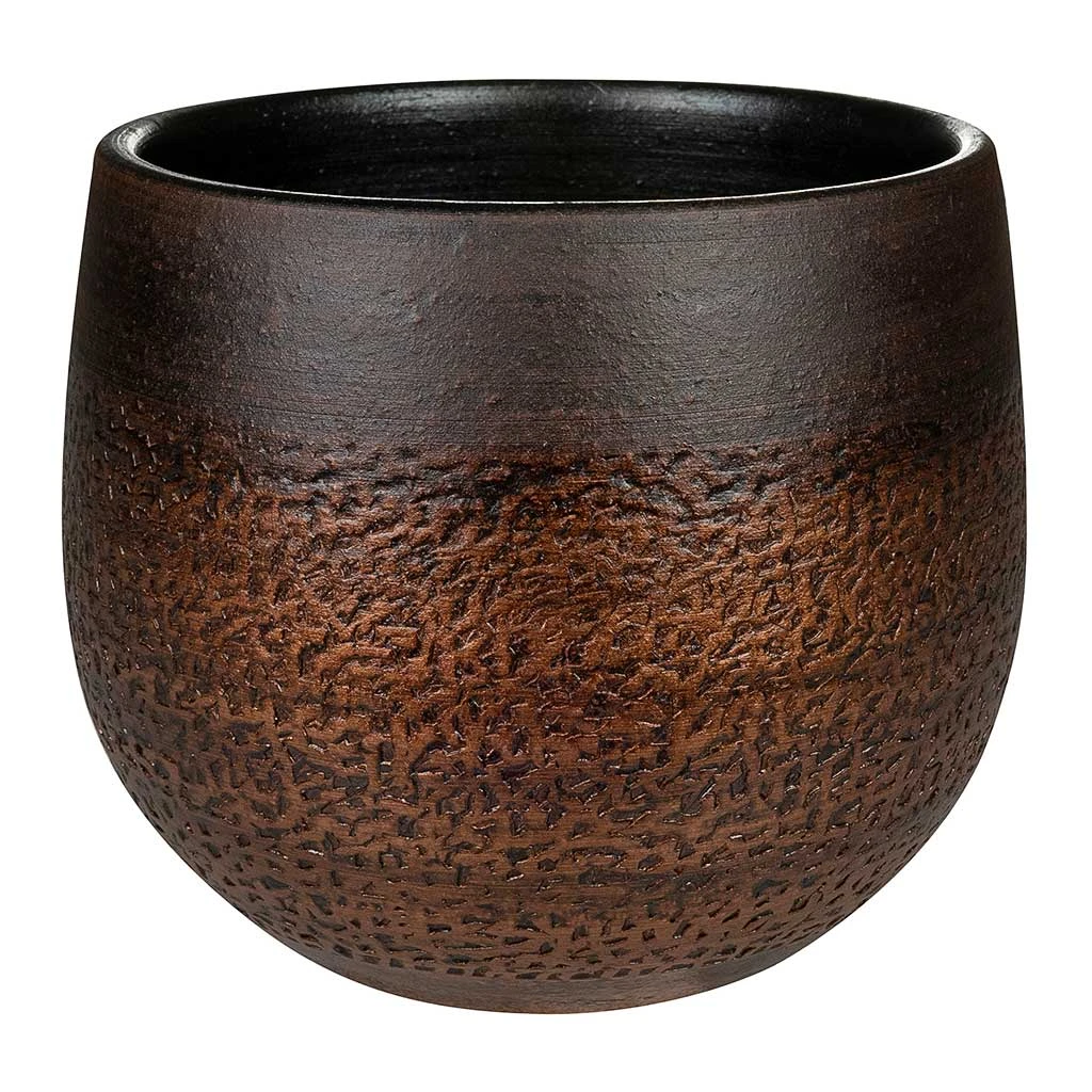 Mya Plant Pot - Shiny Mocha 1 Mya Plant Pot - Shiny Mocha