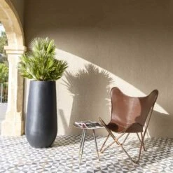 Nax Natural Tall Planter - Black 12 Nax Natural Tall Planter - Black -Hortology Shop Nax Natural Tall Planter Black 3