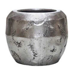Opus Raw Couple Planter - Silver -Hortology Shop Opus Raw Couple Planter Silver 50x40cm