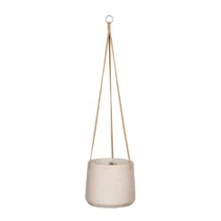 Patt Hanging Plant Pot - Grey Washed -Hortology Shop Patt Hanging Plant Pot Grey Washed Large