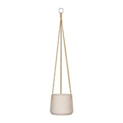 Patt Hanging Plant Pot - Grey Washed -Hortology Shop Patt Hanging Plant Pot Grey Washed Small