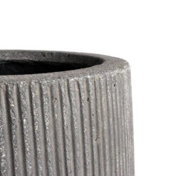 Patt High Plant Vase - Ridged Dark Grey 19 Patt High Plant Vase - Ridged Dark Grey -Hortology Shop Patt High Plant Vase Ridged Dark Grey SWATCH 1
