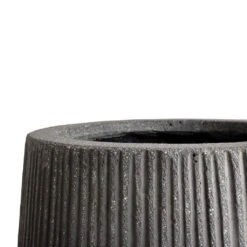 Patt High Plant Vase - Ridged Dark Grey 20 Patt High Plant Vase - Ridged Dark Grey -Hortology Shop Patt High Plant Vase Ridged Dark Grey SWATCH 2