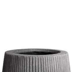 Patt High Plant Vase - Ridged Dark Grey 17 Patt High Plant Vase - Ridged Dark Grey -Hortology Shop Patt High Plant Vase Ridged Dark Grey SWATCH 4