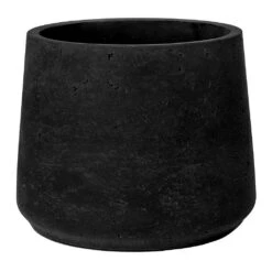 Patt Plant Pot - Black Washed -Hortology Shop Patt Plant Pot Black Washed M