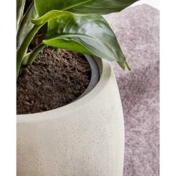 Polystone Coated Plain Balloon Planter - Natural -Hortology Shop Polystone Coated Plain Balloon Planter Natural Liner
