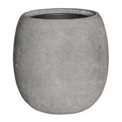 Polystone Coated Plain Balloon Planter - Raw Grey -Hortology Shop Polystone Coated Plain Balloon Planter Raw Grey Small