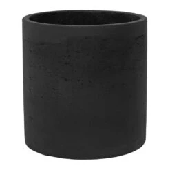 Puk Plant Pot - Black Washed -Hortology Shop Puk Plant Pot Black Washed 25x25cm