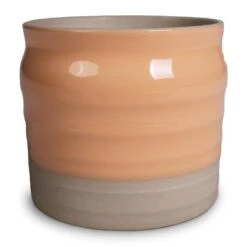Puro Ripple Plant Pot - Peach 10 Puro Ripple Plant Pot - Peach -Hortology Shop Puro Ripple Plant Pot Peach 16x17cm