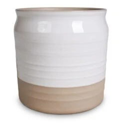 Puro Ripple Plant Pot - White -Hortology Shop Puro Ripple Plant Pot White 21x19cm 2