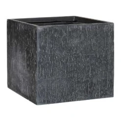 Raindrop Cube Planter - Anthracite -Hortology Shop Raindrop Cube Planter Anthracite 50cm