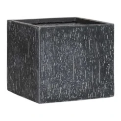 Raindrop Cube Planter - Anthracite -Hortology Shop Raindrop Cube Planter Anthracite Small