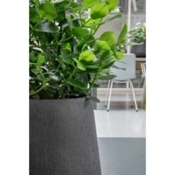 Raindrop Tube Round Planter - Anthracite -Hortology Shop Raindrop Planters Anthracite Texture