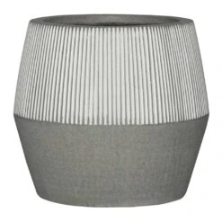 Harley Plant Pot - Ridged White Stripe