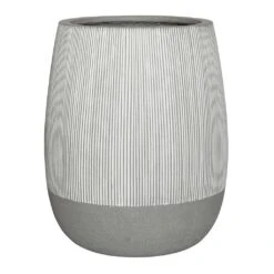 Perry Plant Pot - Ridged White Stripe -Hortology Shop Ridged Perry Plant Pot White stripe 54x60cm