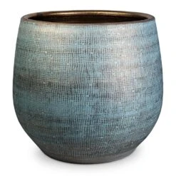 Ryan Plant Pot - Blue Gold -Hortology Shop Ryan Plant Pot Blue Gold 43x28cm