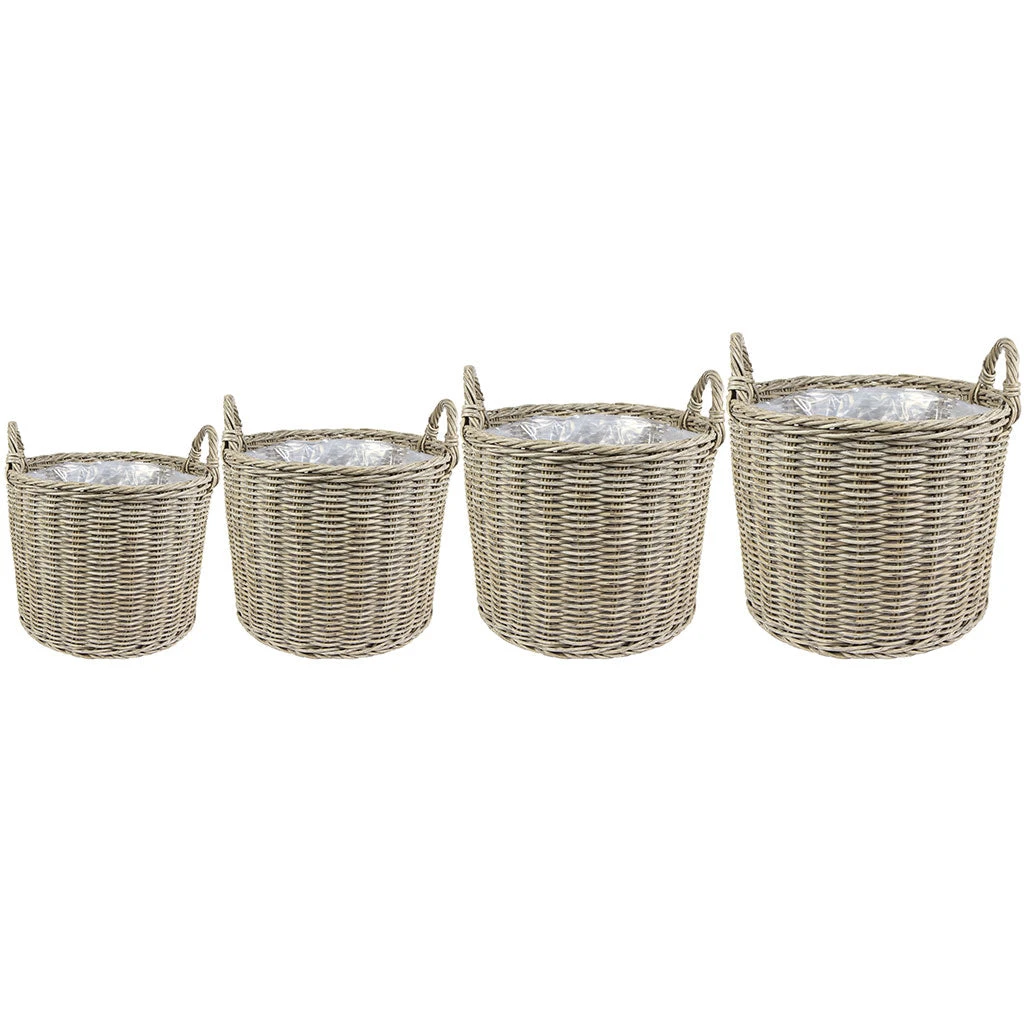 Paula Wikr Plant Baskets - Set Of 4 - Natural 1 Paula Wikr Plant Baskets - Set Of 4 - Natural